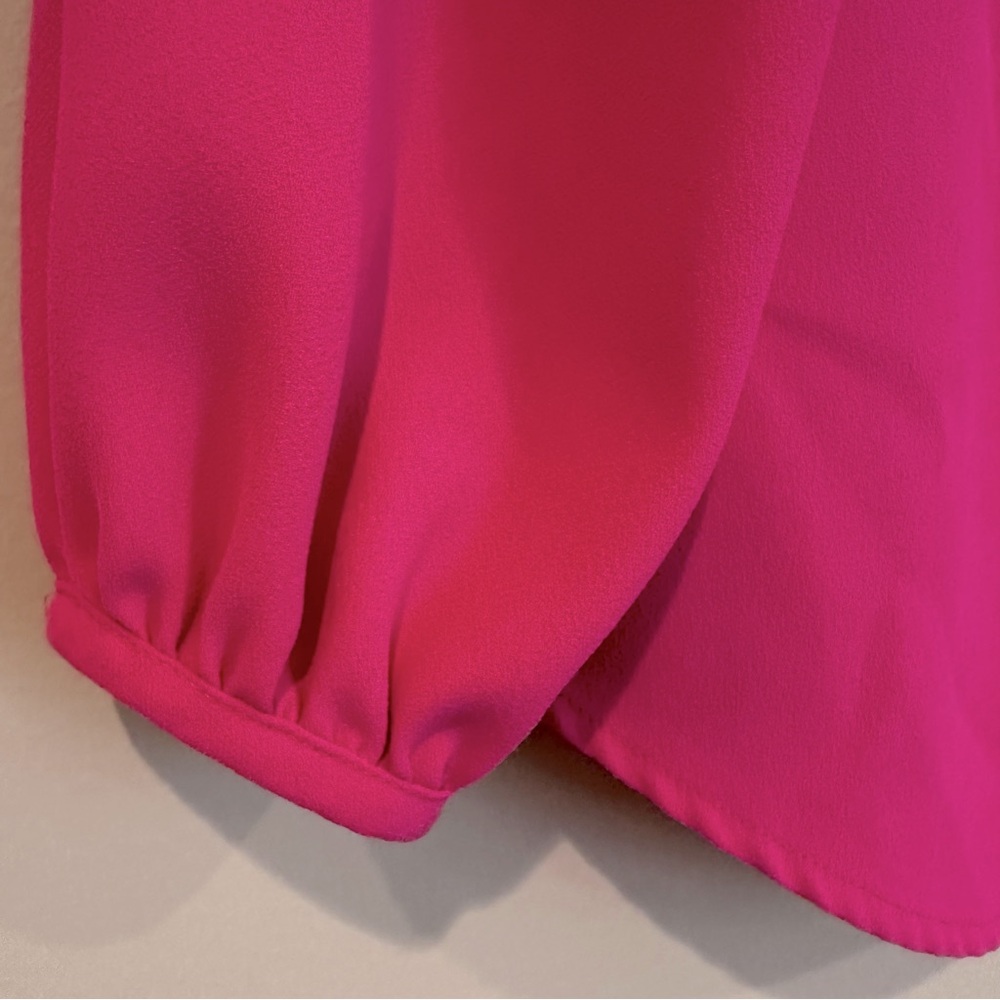 J. Crew Ruffle Collar 365 Crepe Blouse Women''s XS Pink Career Classic Dainty‎ - Picture 6 of 11